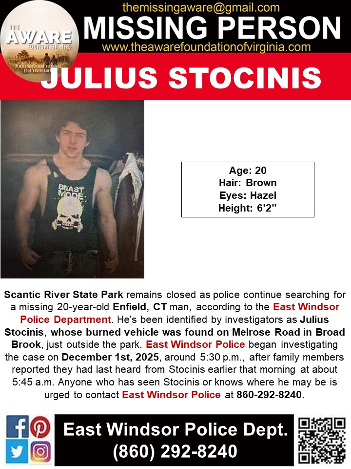Missing Person Alert: Help Locate Julius Stocinis of Enfield, CT